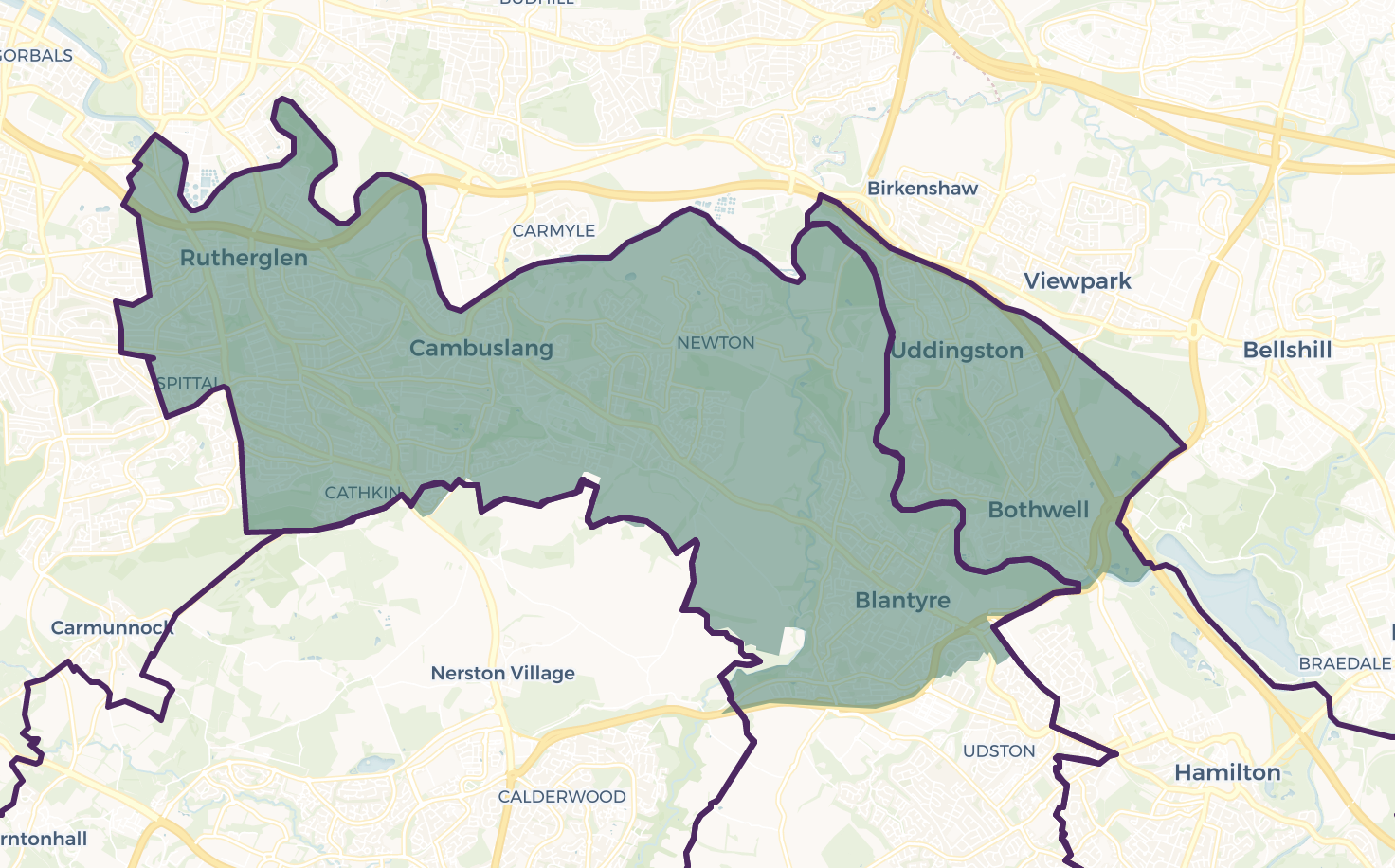 Rutherglen Constituency Map 