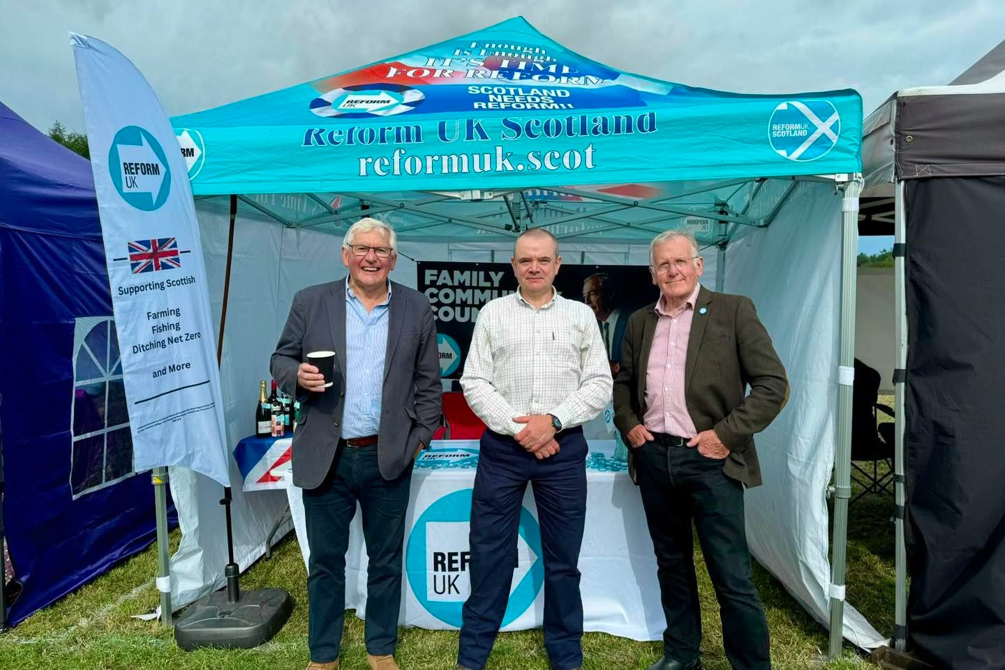 Reform UK Scotland campaign stall